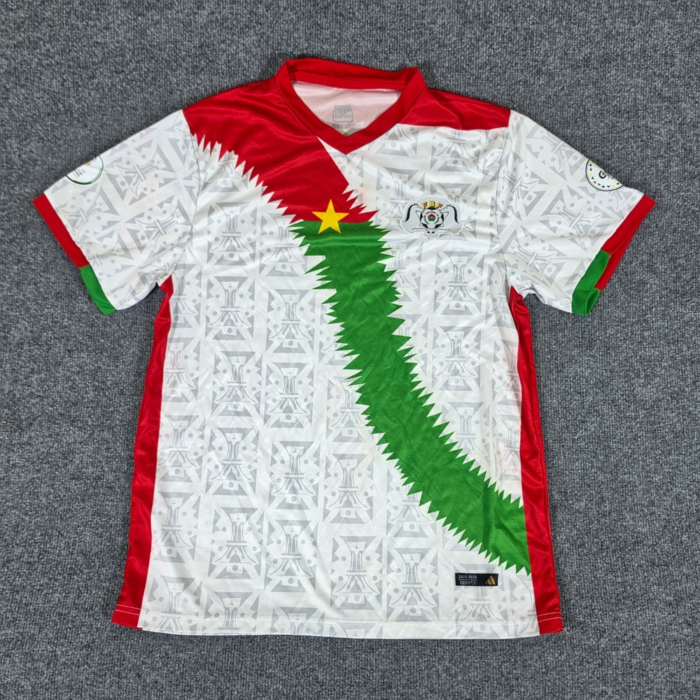 Burkina Faso National Team Soccer Jersey Men 2XL White Red Green Sport Blokecore